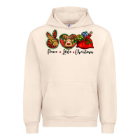 Sandshell peace love Christmas Urban Hoodie - BarkalooDesign