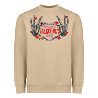 Mushroom Happy Valentine's Day skeleton hands Heavyweight Sweatshirt - FaDigitalArtStudio