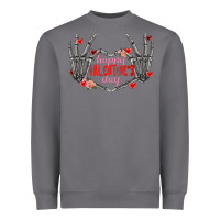 Storm Happy Valentine's Day skeleton hands Heavyweight Sweatshirt - FaDigitalArtStudio