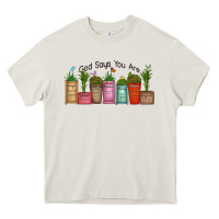 Cream god says you are unique Heavy Core Tee - MaliasSmallBusiness