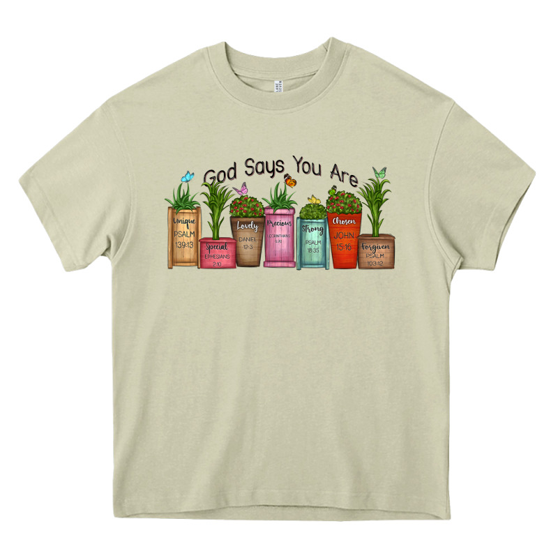 God Says You Are Unique Heavy Core Tee by MaliasSmallBusiness | Teevron