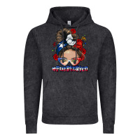 Vintage Black Puerto Rico messy bun Vintage Hoodie - NancyCooperArtShop
