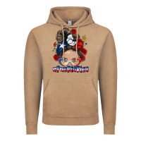 Vintage Coffee Puerto Rico messy bun Vintage Hoodie - NancyCooperArtShop