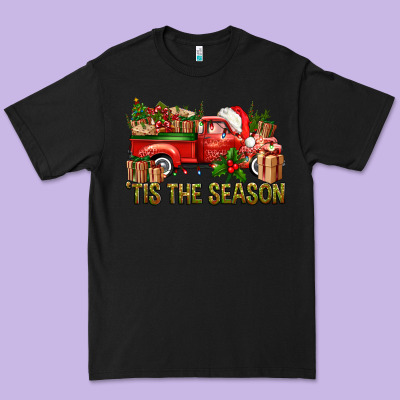 Tis' The Season Christmas Truck Premium Tee Designed By Bundleandbundleshop
