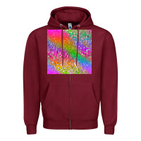 Burgundy neon glitter leopard seamless pattern Zipper Hoodie - BundleAndBundleShop