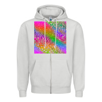Dove Grey neon glitter leopard seamless pattern Zipper Hoodie - BundleAndBundleShop