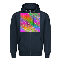 Navy neon glitter leopard seamless pattern Zipper Hoodie - BundleAndBundleShop