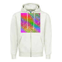 Oatmeal Heather neon glitter leopard seamless pattern Zipper Hoodie - BundleAndBundleShop