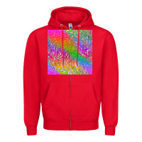 Red neon glitter leopard seamless pattern Zipper Hoodie - BundleAndBundleShop