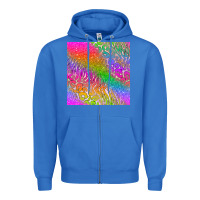 True Royal neon glitter leopard seamless pattern Zipper Hoodie - BundleAndBundleShop