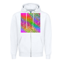 White neon glitter leopard seamless pattern Zipper Hoodie - BundleAndBundleShop
