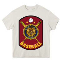 Cream american legion baseball Heavy Core Tee - tuanDangUi
