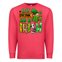 Cardinal Eat drink and be Irish St. Patrick's Premium Sweatshirt - LillyAllenDesigns