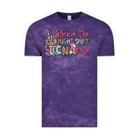 Cloud Purple rockin the night shift cna life Vintage Tee - RanaPortraitStore