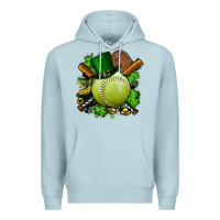 Blue Mist st.patrick's day softball Premium Hoodie - FaDigitalArtStudio