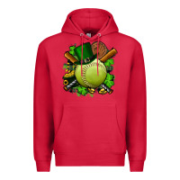 Cardinal st.patrick's day softball Premium Hoodie - FaDigitalArtStudio