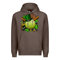 Coffee st.patrick's day softball Premium Hoodie - FaDigitalArtStudio