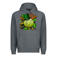 Rock st.patrick's day softball Premium Hoodie - FaDigitalArtStudio