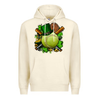 Sandshell st.patrick's day softball Premium Hoodie - FaDigitalArtStudio