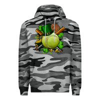 Slate Camo st.patrick's day softball Premium Hoodie - FaDigitalArtStudio