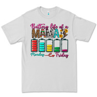 Dove Grey Battery Life Of A Mama Premium Tee - BundleAndBundleShop