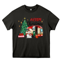 Asphalt merry christmas camper Heavy Core Tee - MaliasSmallBusiness