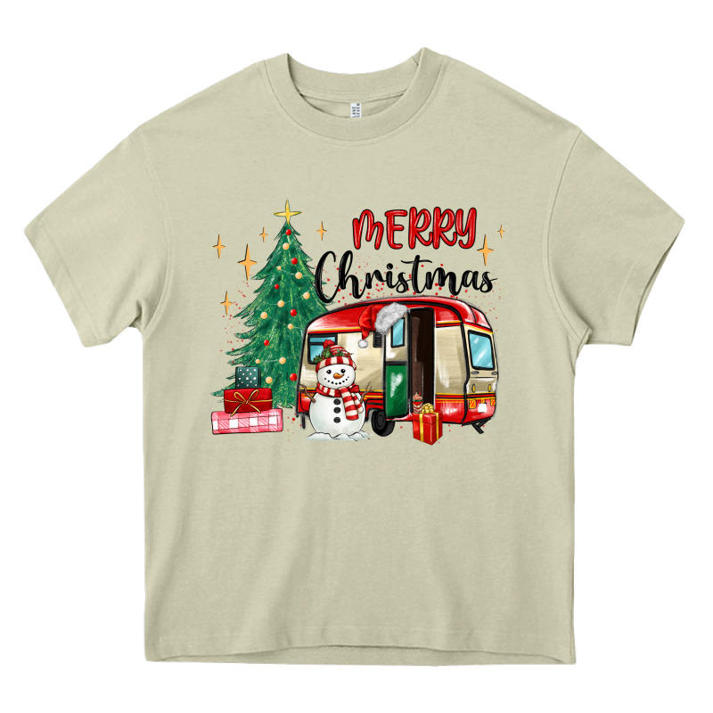Merry Christmas Camper Heavy Core Tee by MaliasSmallBusiness | Teevron