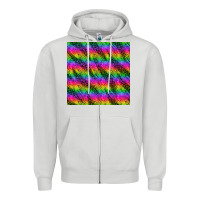 Dove Grey neon rainbow leopard zebra seamless pattern Zipper Hoodie - BundleAndBundleShop