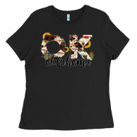 Black oklahoma state cowhide serape cactus Ladies Tee - RanaPortraitStore