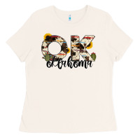 Bone oklahoma state cowhide serape cactus Ladies Tee - RanaPortraitStore