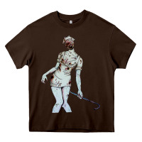 Chocolate Brown silent hill nurse Heavy Core Tee - tuanDangUi