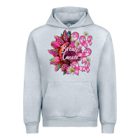 Heather Grey breast cancer sunflower Urban Hoodie - BarkalooDesign