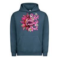 Pigment Midnight Navy breast cancer sunflower Urban Hoodie - BarkalooDesign