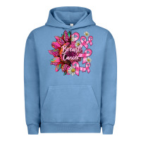 Pigment Pebble Blue breast cancer sunflower Urban Hoodie - BarkalooDesign