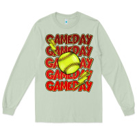 Matcha Game day softball lightning bolt Long Sleeve Tee - HowdyJamesFarm