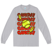 Moon Dust Game day softball lightning bolt Long Sleeve Tee - HowdyJamesFarm