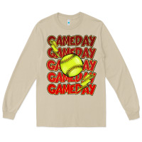 Mushroom Game day softball lightning bolt Long Sleeve Tee - HowdyJamesFarm