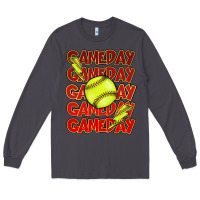 Smoke Game day softball lightning bolt Long Sleeve Tee - HowdyJamesFarm