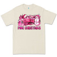 Bone Pink Christmas Truck Premium Tee - BundleAndBundleShop