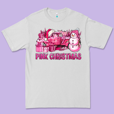 Pink Christmas Truck Premium Tee Designed By Bundleandbundleshop