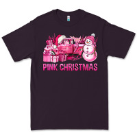 Plum Pink Christmas Truck Premium Tee - BundleAndBundleShop