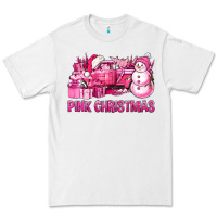 White Pink Christmas Truck Premium Tee - BundleAndBundleShop
