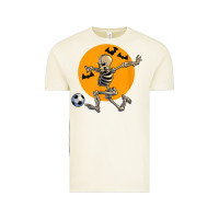 Vintage Arctic skeleton soccer player funny halloween blood moon Vintage Tee - DesignPulse