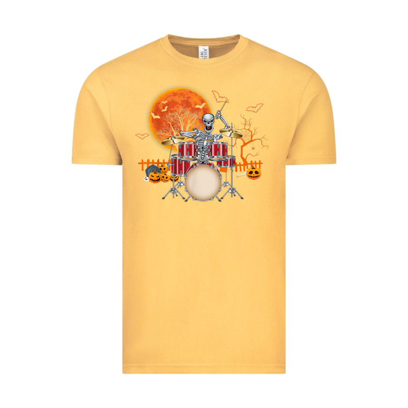 Skeleton Drummer Halloween Costume Playing Drums Mens Boys Vintage Tee by DesignPulse | Teevron