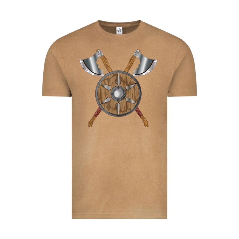 Renaissance Fair Faire Festival Medieval Theme Axe Shield Vintage Tee by DesignPulse | Teevron