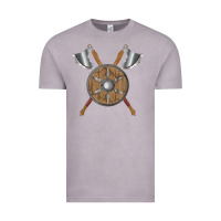 Vintage Zinc renaissance fair faire festival medieval theme axe shield Vintage Tee - DesignPulse