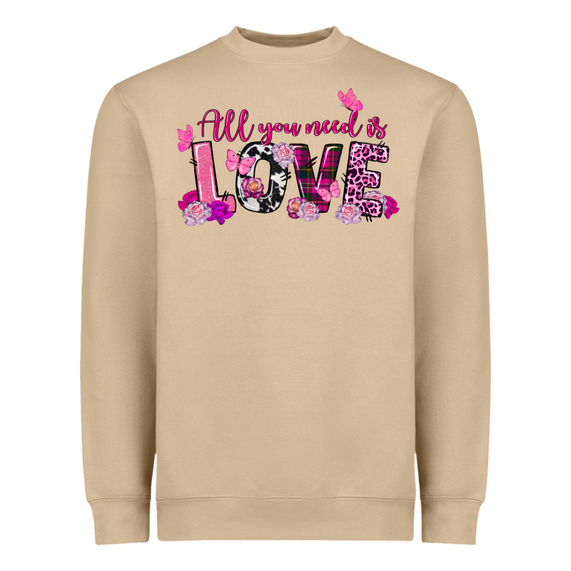 All You Need Is Love Valentine's Day Heavyweight Sweatshirt by FaDigitalArtStudio | Teevron