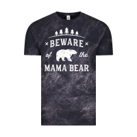 Cloud Black beware mama bear mom protect strong mother graphic clip art t shirt Vintage Tee - DesignPulse