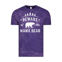 Cloud Purple beware mama bear mom protect strong mother graphic clip art t shirt Vintage Tee - DesignPulse