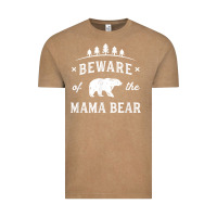 Vintage Coffee beware mama bear mom protect strong mother graphic clip art t shirt Vintage Tee - DesignPulse